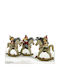 General Trade General Trade Moș Crăciun Ceramic pe Cal 15 cm