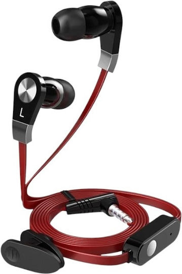 700802_r In-ear Handsfree Ακουστικά με Βύσμα 3.5mm Κόκκινο