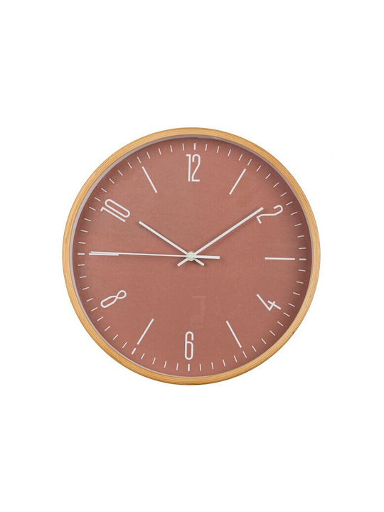 Bizzotto Clancy Wall Clock MDF Terracotta Ø32x4.5
