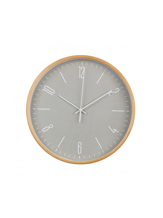 Bizzotto Clancy Wall Clock MDF Grey Ø32x4.5