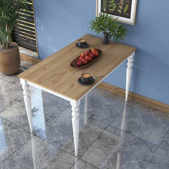 Masă 893ran5432 120x70x73.8cm Stejar-alb PAL Melaminat