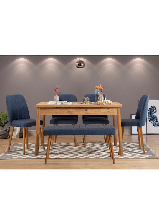 Costa Τραπέζι Τραπεζαρίας Ξύλινο Pine 120x75x77εκ.