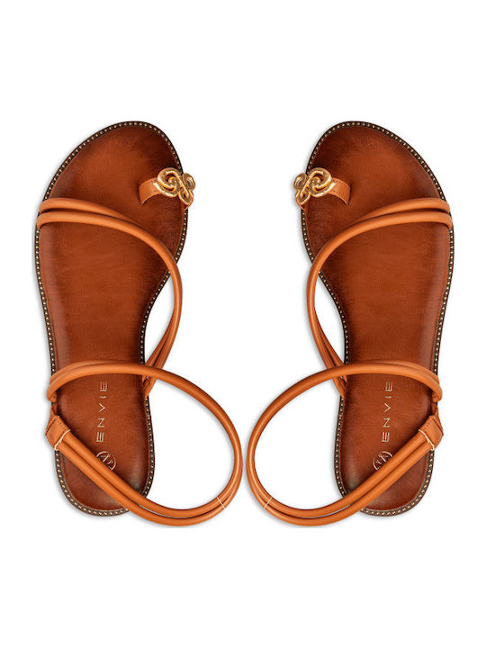 Women's Flat Sandals in Brown Color