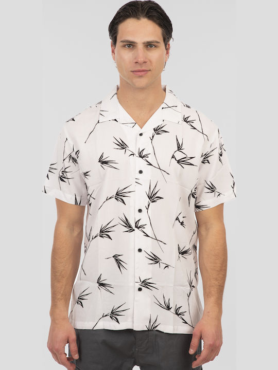 Rebase Short-sleeved Cotton Shirt White