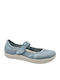 Women's Moccasins in Light Blue Color