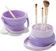 Purple Makeup Brush Cleaning Container