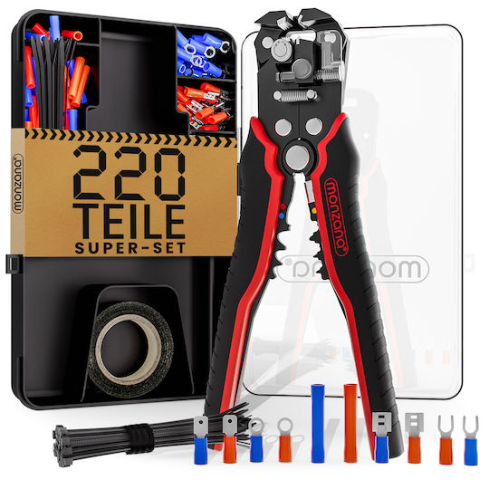 Monzana Crimping Tool Set 220 Pieces Multicolor