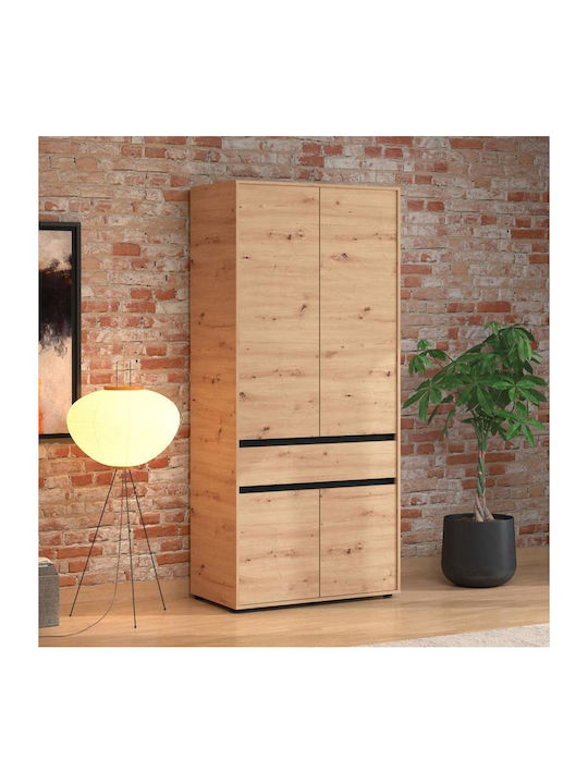 Ușă dublă Dulap de Haine Corbett Artisan Oak/Bl...