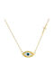 Ioannis Kosmima Eye from Gold Plated Silver with Zircon
