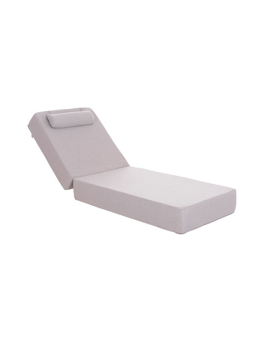 HomeMarkt Waterproof Sunbed Cushion with Backrest Olefin Herringbone 198x70cm