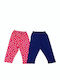 Set Kinder Leggings Lang Blue & Red