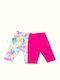 Set Colanți Copii Lungi Fuchsia, Exotic Print