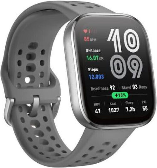 Amazfit Bip 6 46mm Waterproof Smartwatch with Heart Rate Monitor (Charcoal)