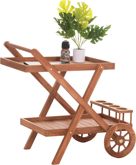 Wood Garden & Terrace Table Natural 86x56x80cm