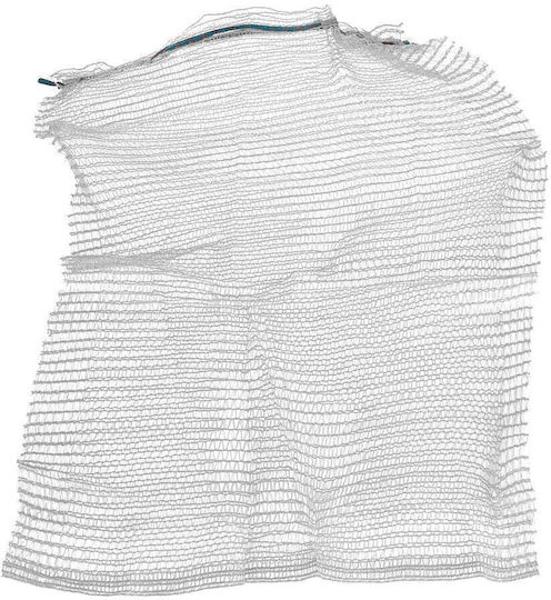 Storage Bag Set Cord 42 x 60 Cm Capacity 15 Kg White 100 Pieces Geko G71981a