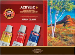 Acrylic Colours 6 Colours 16ml