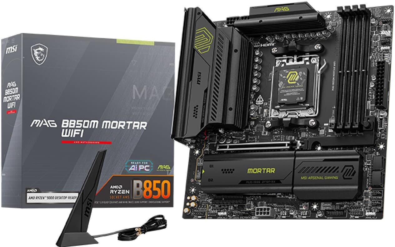 MSI MAG B850M Mortar Wifi Motherboard Micro ATX με AMD AM5 Socket