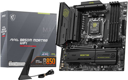 MSI MAG B850M Mortar Wifi Дънна платка Micro ATX с AMD AM5 Сокет