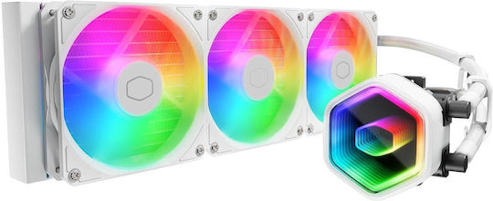 CoolerMaster MasterLiquid 360 Core II Water Cooling AIO CPU With 3 Fans 120mm And ARGB Lighting White