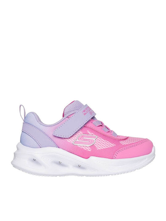 Skechers Glow Παιδικά Sneakers με Σκρατς Φούξια
