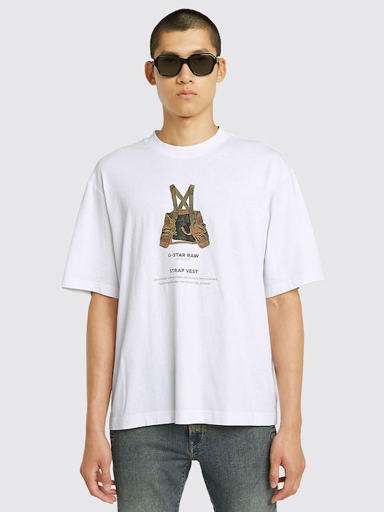 G-Star Raw Archive Print Boxy Тениска Бял