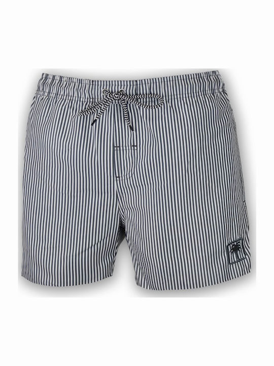 Costum De Baie Bărbați Pantaloni Scurți Negri Cu Dungi