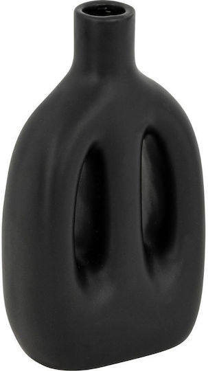 Ceramic Vase Small Black Dimensions 4.5x8.5x14cm