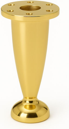 Kunststoff Möbelbein mit Regulator Für Couch 4x4x12cm Gold
