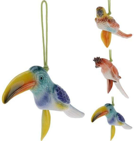 Bird Windchime Porcelain 5x9x16cm 3 Designs