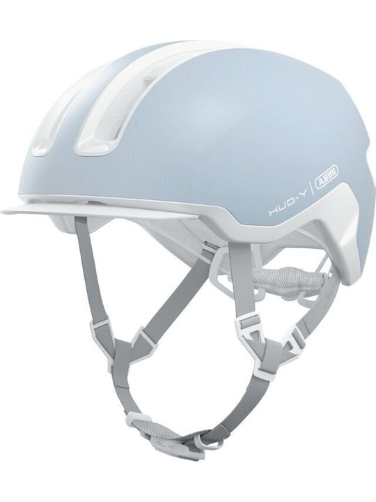 Abus Hud-y Pure Fahrradhelm Blau-Weiß Urban Größe L