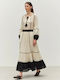 Γυναικεία Μπλούζα Βαμβακερή Μακρυμάνικη Off White, Μαύρο