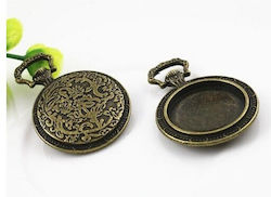 Μενταγιόν Μεταλλικά Antique Bronze Round 20mm 2 Τεμ