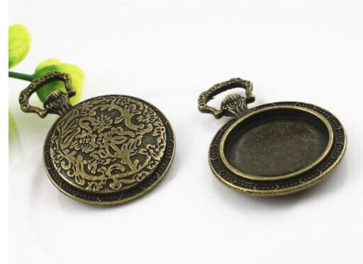 Μενταγιόν Μεταλλικά Antique Bronze Round 20mm 2 Τεμ