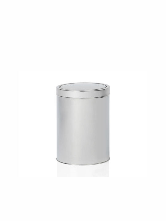Andrea House Inox Καλαθάκι Μπάνιου 5lt Ασημί