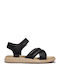 Women's Flat Sandals in Black Color