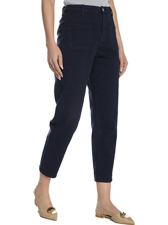Empoli Collection Damen Stoff Hose Blau