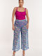 Women's High Waist Pantaloons with Rubber Band Light Blue