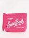Women's Toiletry Bag Mc2 Saint Barth Aline Sponge-quilted Hearts 77 Emb Pink 0378000130