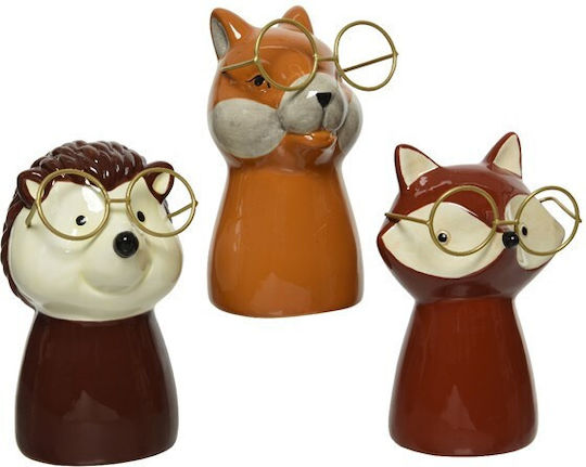 Kaemingk Kaemingk Weihnachts-Porzellan-Fuchsfigur 13,5 cm