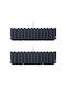 Set 2 Decorative Planters Metal Stand Irrigation System Anthracite 58x18x16.2 Cm Boardee Fencycase W