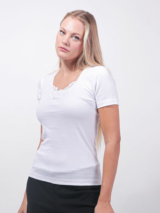 Women's Short Sleeve Cotton T-Shirt White