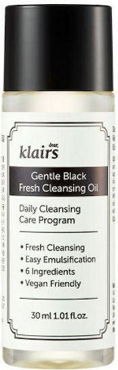 Dear, Klairs Gentle Black Λάδι Καθαρισμού Προσώπου 30ml