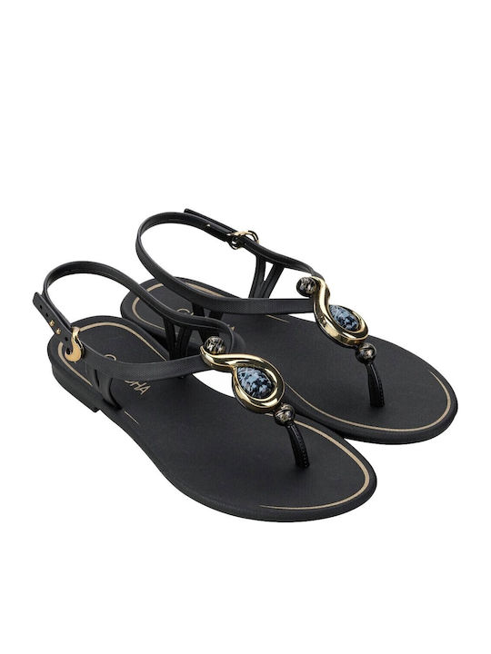 Grendha Women's Flat Sandals in Black Color