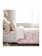 Vesta Home Set Single Cotton Sheets Kelly Pink 170x260cm 3 Pieces