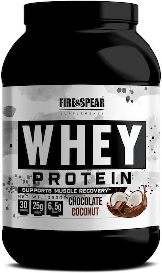 Fire & Spear Whey Protein Πρωτεΐνη Ορού Γάλακτος Χωρίς Γλουτένη με Γεύση Chocolate Coconut 2kg
