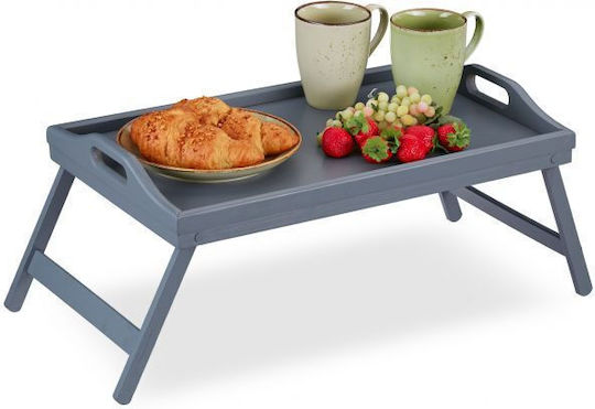 Relaxdays Bamboo Rechteckig Serviertablett aus Bambus in Gray Farbe 23x60.5x30cm 10026123 1Stück