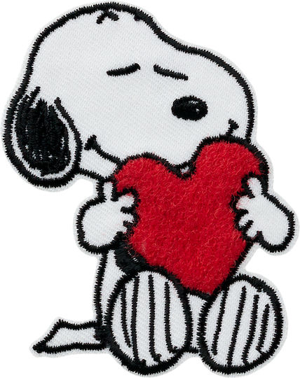 Patch Peanuts© Snoopy Inimă 18028 7.5 X 5.5 Cm Adeziv Onp-18028