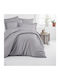 Linea Home Soft Σεντόνι Υπέρδιπλο 220x240εκ. Γκρι