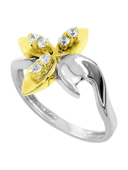 Antwnakakis Ring made of White gold 14K