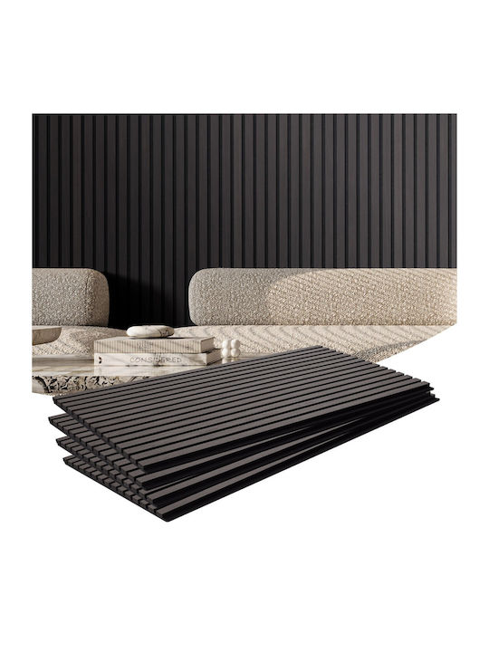 Panouri Acustice Vevor Șipci de Lemn 23.6 X 47.2 Inch Decorare Modernă a Pereților Stejar Negru
